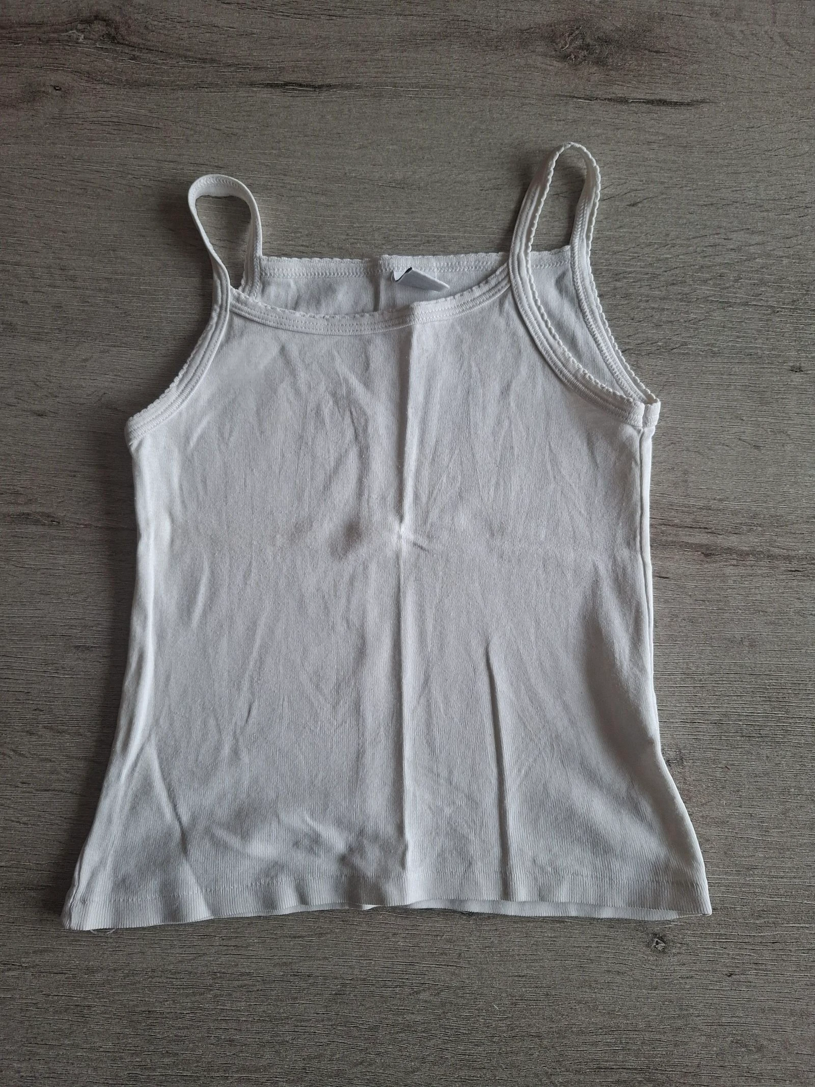 🌷F3-20🌷Débardeur branco Petit Bateau – Tamanho 6 anos (114 cm) – Intemporal🌷 – photo 2